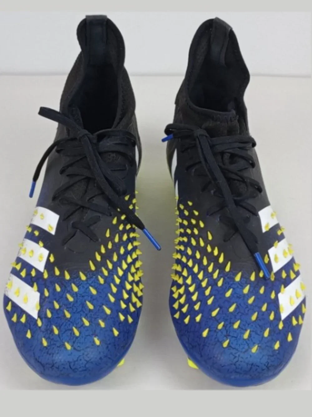 Adidas‎ Mens 11 Predator Demonskin Neon Green Blue Black Football Soccer Cleats